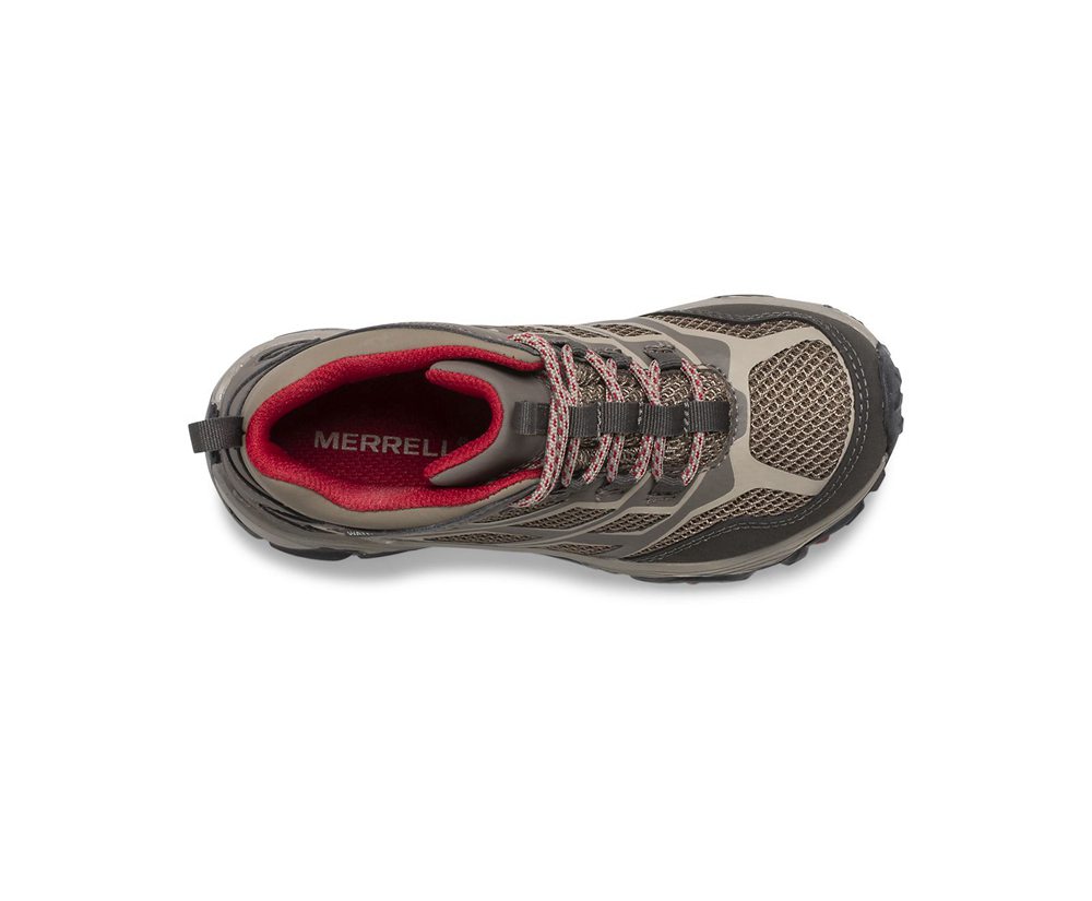 Merrell Hiking Shoes Brown - Moab FST Mid Waterproof - Kids 32TEINOMX